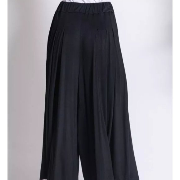 SOLID ELASTIC WAIST CROP PANT - Picture 5 of 7